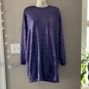 Purple sequin mini dresss size medium